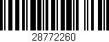 Código de barras (EAN, GTIN, SKU, ISBN): '28772260'