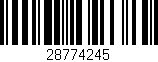 Código de barras (EAN, GTIN, SKU, ISBN): '28774245'