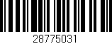 Código de barras (EAN, GTIN, SKU, ISBN): '28775031'