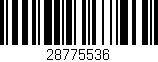 Código de barras (EAN, GTIN, SKU, ISBN): '28775536'