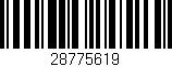 Código de barras (EAN, GTIN, SKU, ISBN): '28775619'