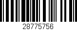 Código de barras (EAN, GTIN, SKU, ISBN): '28775756'