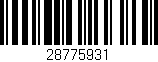 Código de barras (EAN, GTIN, SKU, ISBN): '28775931'