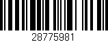 Código de barras (EAN, GTIN, SKU, ISBN): '28775981'