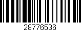 Código de barras (EAN, GTIN, SKU, ISBN): '28776536'