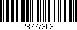 Código de barras (EAN, GTIN, SKU, ISBN): '28777363'