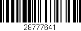 Código de barras (EAN, GTIN, SKU, ISBN): '28777641'