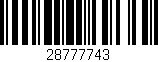 Código de barras (EAN, GTIN, SKU, ISBN): '28777743'