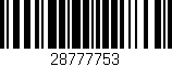 Código de barras (EAN, GTIN, SKU, ISBN): '28777753'