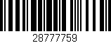 Código de barras (EAN, GTIN, SKU, ISBN): '28777759'