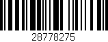 Código de barras (EAN, GTIN, SKU, ISBN): '28778275'