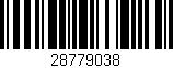 Código de barras (EAN, GTIN, SKU, ISBN): '28779038'