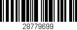 Código de barras (EAN, GTIN, SKU, ISBN): '28779699'