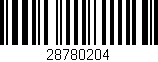 Código de barras (EAN, GTIN, SKU, ISBN): '28780204'