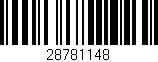 Código de barras (EAN, GTIN, SKU, ISBN): '28781148'