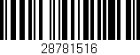 Código de barras (EAN, GTIN, SKU, ISBN): '28781516'