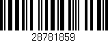 Código de barras (EAN, GTIN, SKU, ISBN): '28781859'