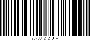 Código de barras (EAN, GTIN, SKU, ISBN): '28783_212_0_P'