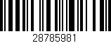 Código de barras (EAN, GTIN, SKU, ISBN): '28785981'