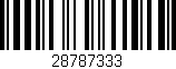 Código de barras (EAN, GTIN, SKU, ISBN): '28787333'