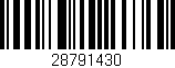 Código de barras (EAN, GTIN, SKU, ISBN): '28791430'