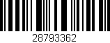 Código de barras (EAN, GTIN, SKU, ISBN): '28793362'