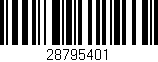 Código de barras (EAN, GTIN, SKU, ISBN): '28795401'
