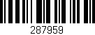 Código de barras (EAN, GTIN, SKU, ISBN): '287959'