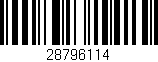 Código de barras (EAN, GTIN, SKU, ISBN): '28796114'