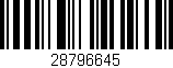 Código de barras (EAN, GTIN, SKU, ISBN): '28796645'