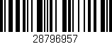 Código de barras (EAN, GTIN, SKU, ISBN): '28796957'