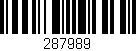 Código de barras (EAN, GTIN, SKU, ISBN): '287989'