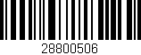 Código de barras (EAN, GTIN, SKU, ISBN): '28800506'