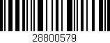 Código de barras (EAN, GTIN, SKU, ISBN): '28800579'