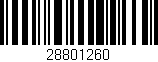 Código de barras (EAN, GTIN, SKU, ISBN): '28801260'