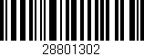 Código de barras (EAN, GTIN, SKU, ISBN): '28801302'