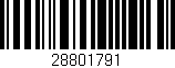 Código de barras (EAN, GTIN, SKU, ISBN): '28801791'