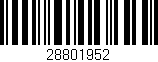 Código de barras (EAN, GTIN, SKU, ISBN): '28801952'
