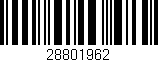 Código de barras (EAN, GTIN, SKU, ISBN): '28801962'