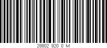 Código de barras (EAN, GTIN, SKU, ISBN): '28802_920_0_M'