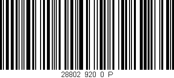 Código de barras (EAN, GTIN, SKU, ISBN): '28802_920_0_P'