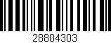 Código de barras (EAN, GTIN, SKU, ISBN): '28804303'