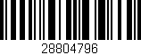 Código de barras (EAN, GTIN, SKU, ISBN): '28804796'