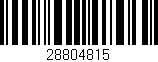 Código de barras (EAN, GTIN, SKU, ISBN): '28804815'