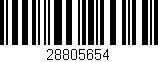 Código de barras (EAN, GTIN, SKU, ISBN): '28805654'