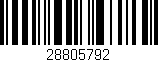 Código de barras (EAN, GTIN, SKU, ISBN): '28805792'