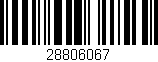 Código de barras (EAN, GTIN, SKU, ISBN): '28806067'