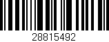 Código de barras (EAN, GTIN, SKU, ISBN): '28815492'