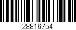 Código de barras (EAN, GTIN, SKU, ISBN): '28816754'