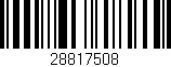 Código de barras (EAN, GTIN, SKU, ISBN): '28817508'